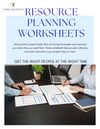 Resource Planning Worksheets
