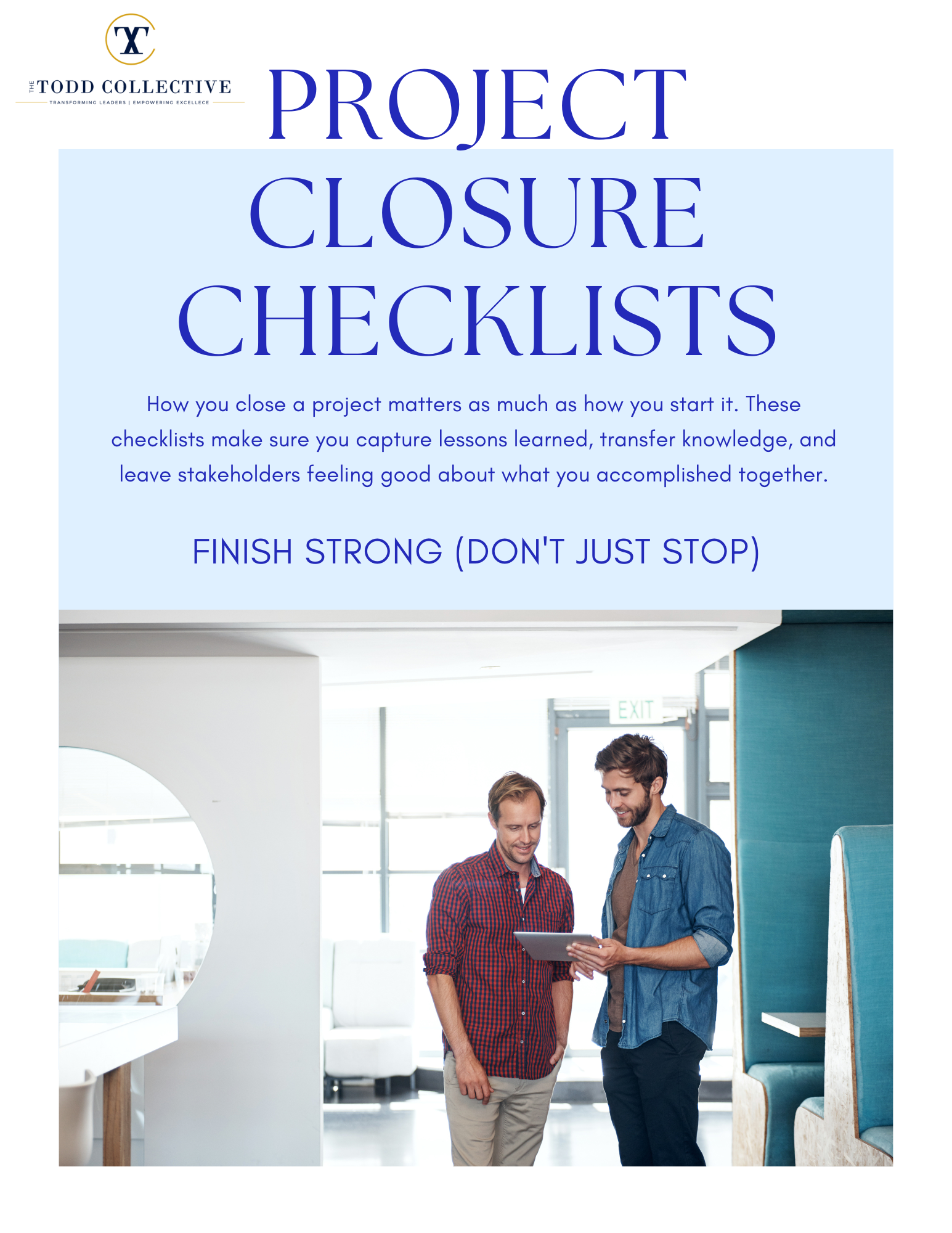 Project Closure Checklists – The Todd Collective Marketplace